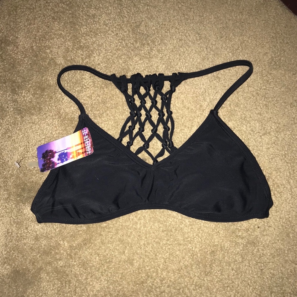 NWT Black Bikini Top